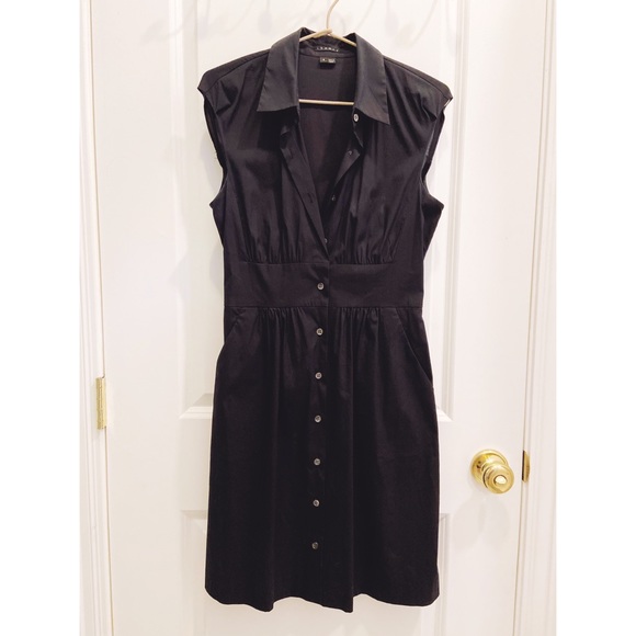 Theory Cotton Button Down Shirt Dress - Picture 1 of 5